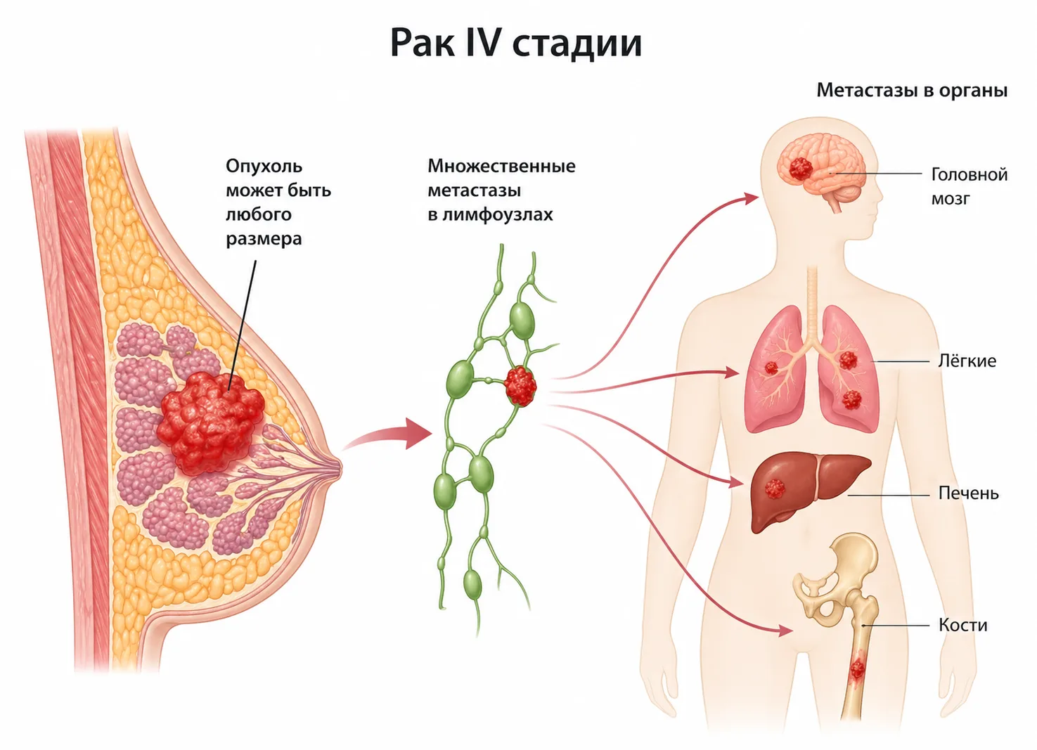 Рак молочной железы IV стадии и метастазы