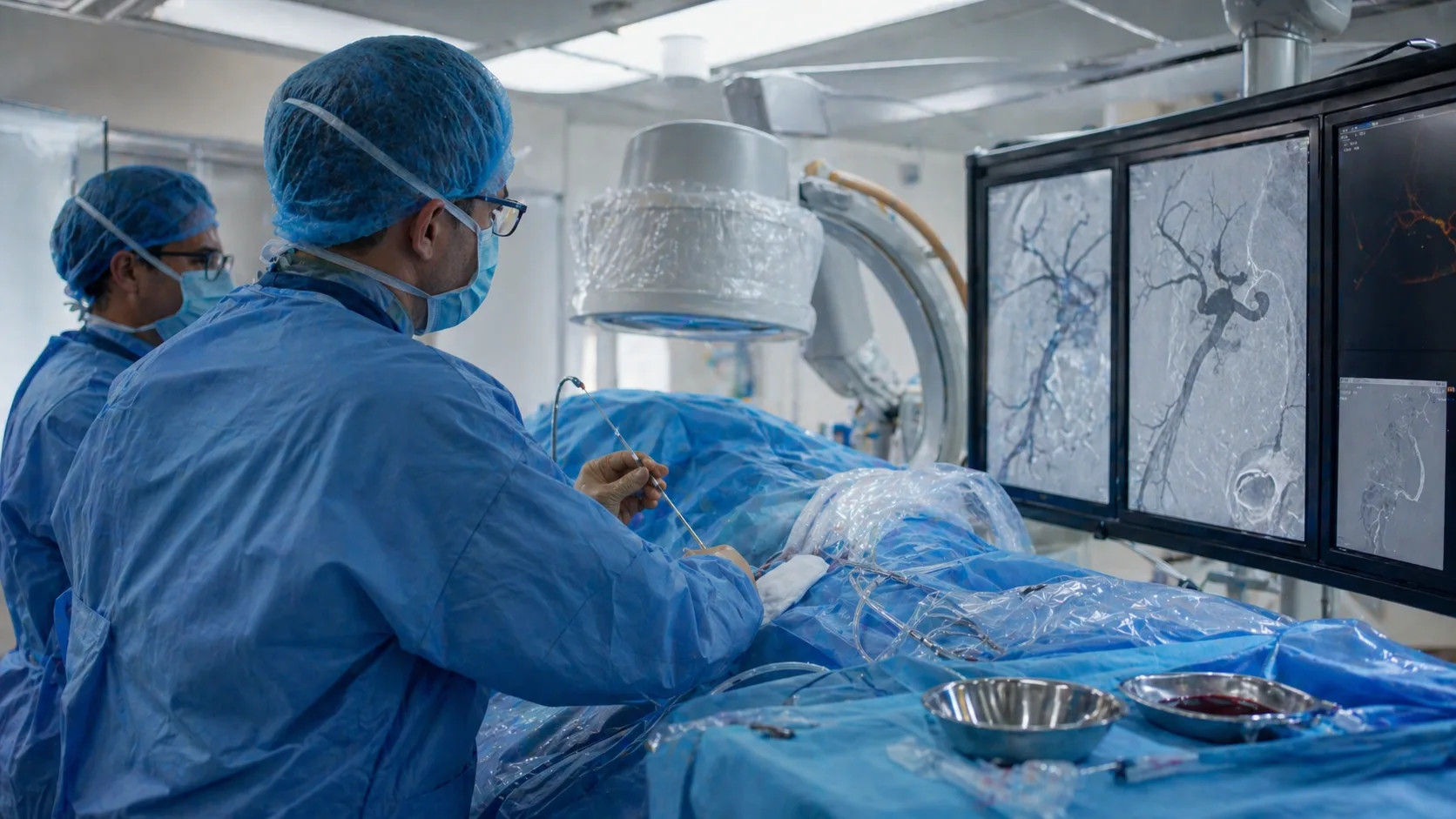 Операционная комната с радиологическим оборудованием