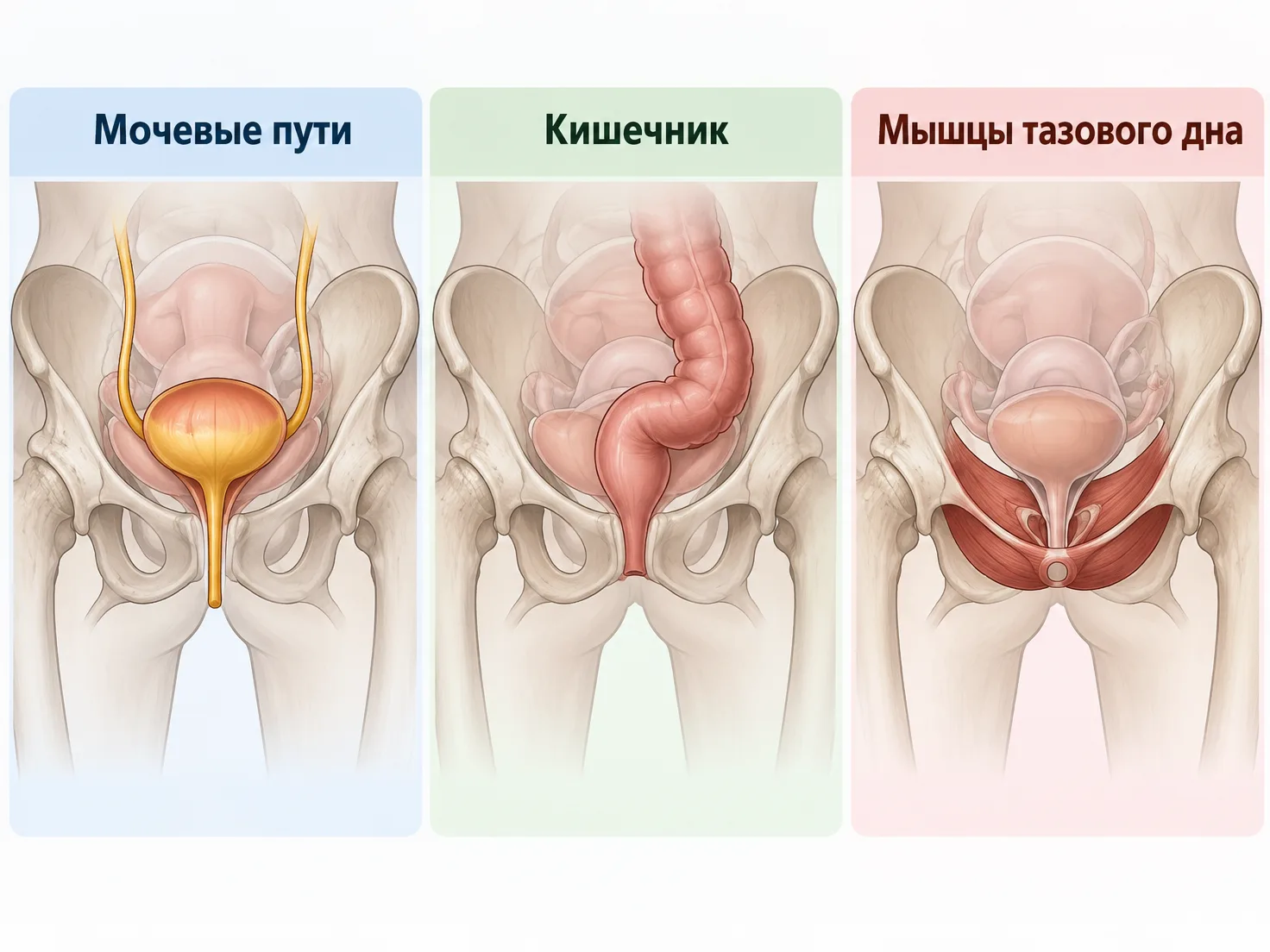 Мочевые пути, кишечник и мышцы тазового дна как возможные источники боли