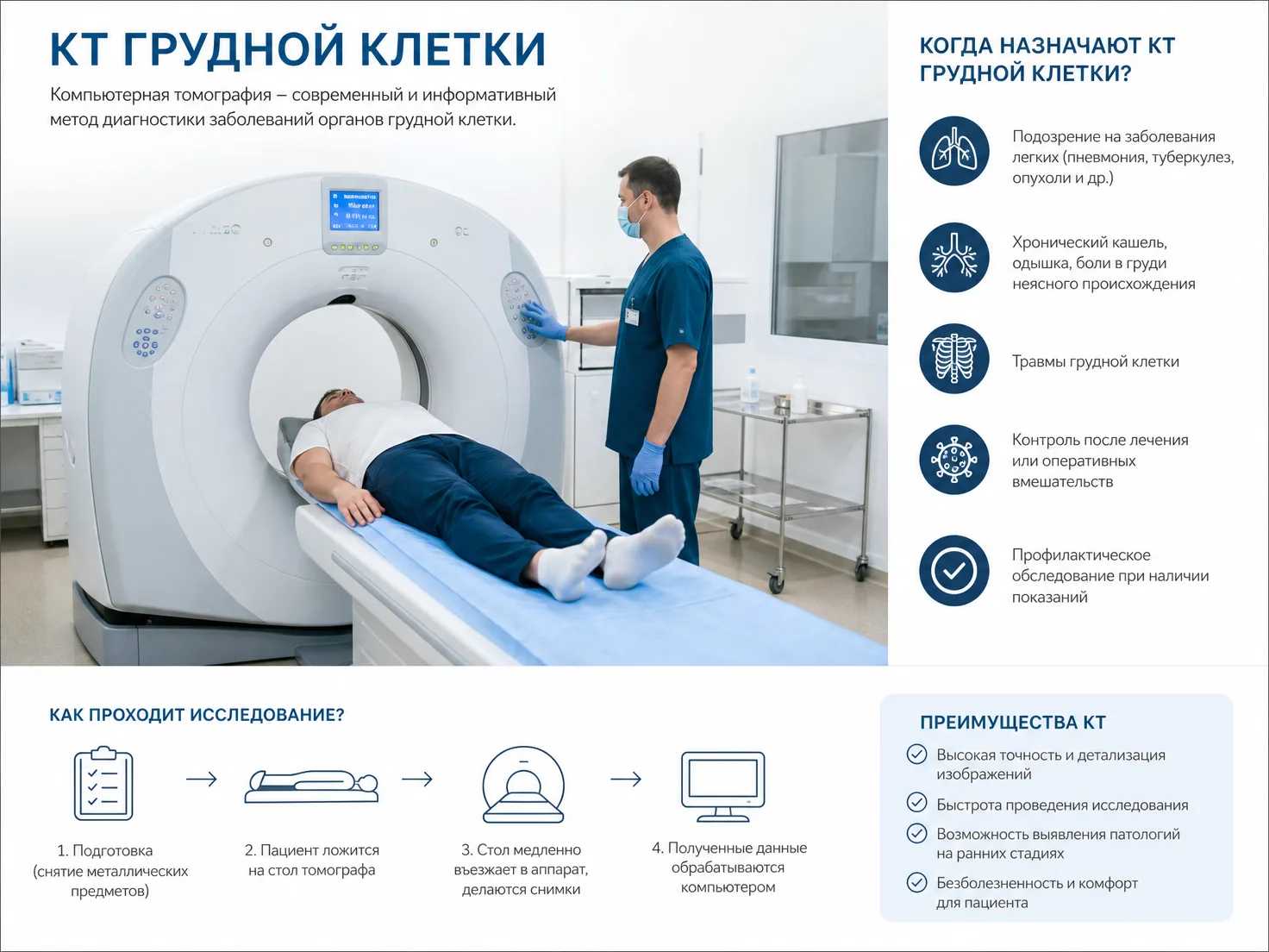 КТ грудной клетки при раке лёгкого