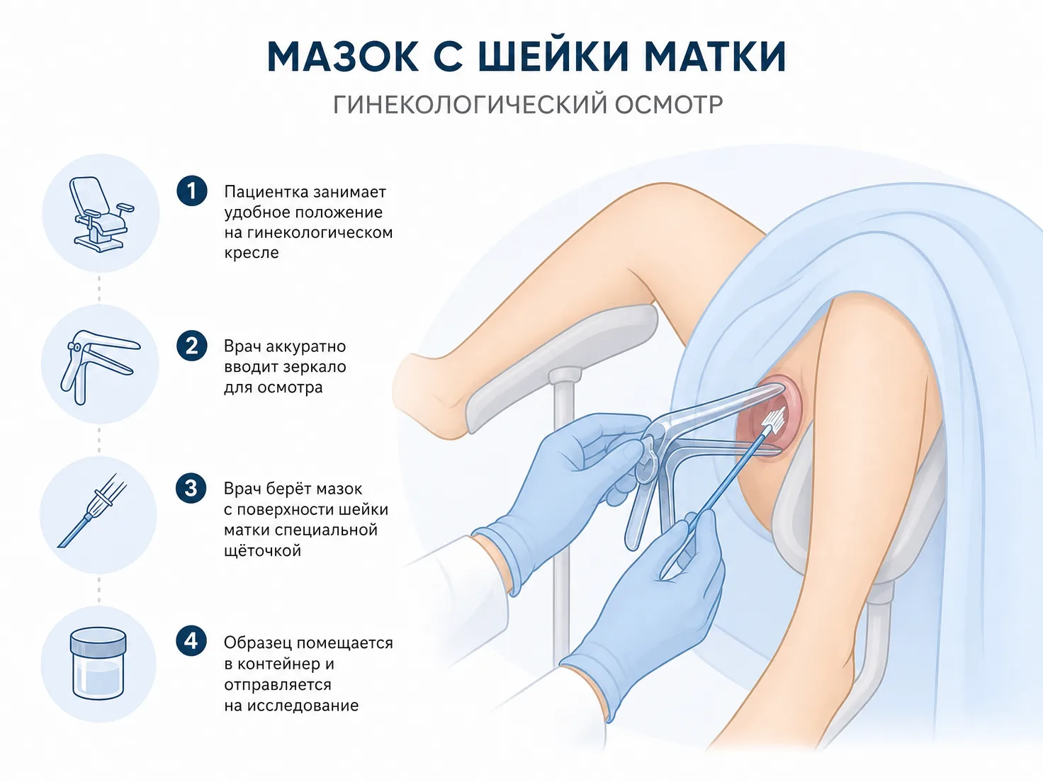 Как берут мазок на ПАП-тест