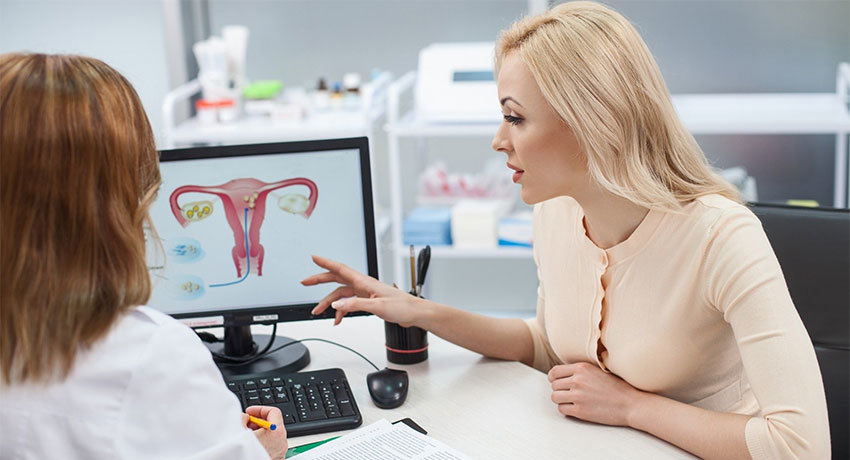 Приём у врача перед миомэктомией